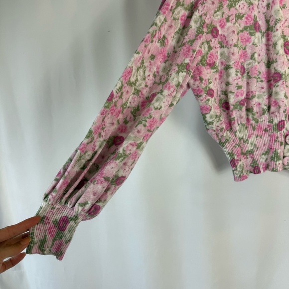 INC International Concepts Pink floral print Knit Top Size: M - Picture 7 of 16